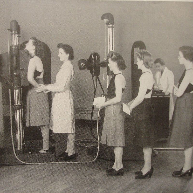Women in line to get x-rays in Liverpool 1950s