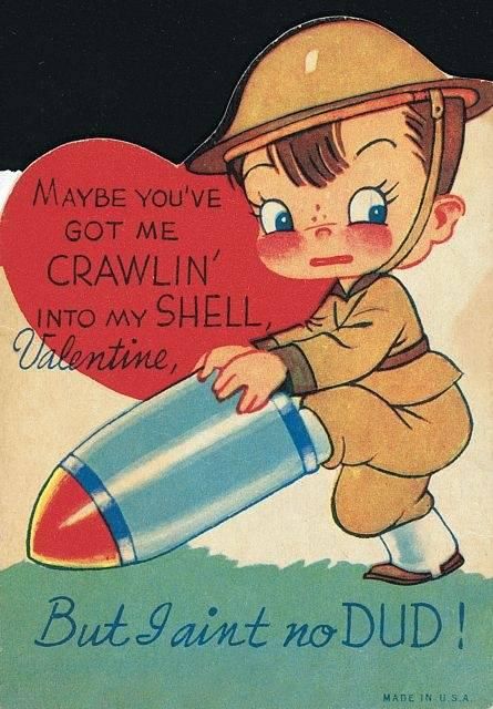 World War valentine card