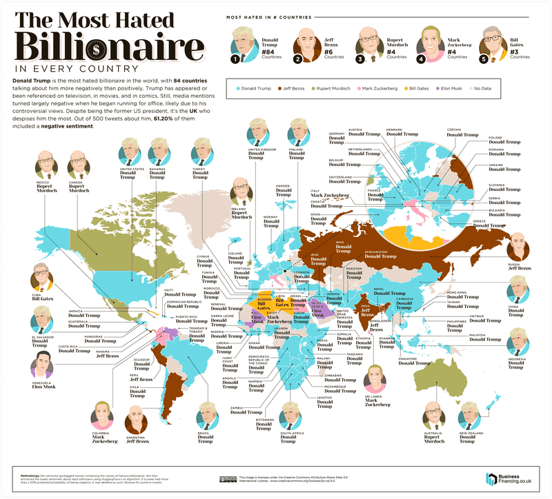 World's most hated billionaires map