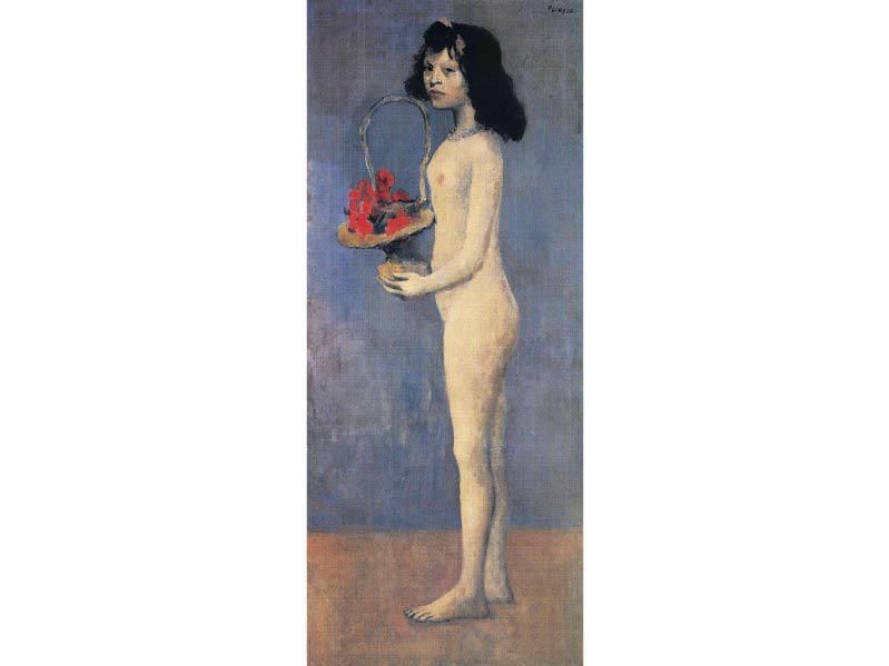 Young Girl With a Flower Basket