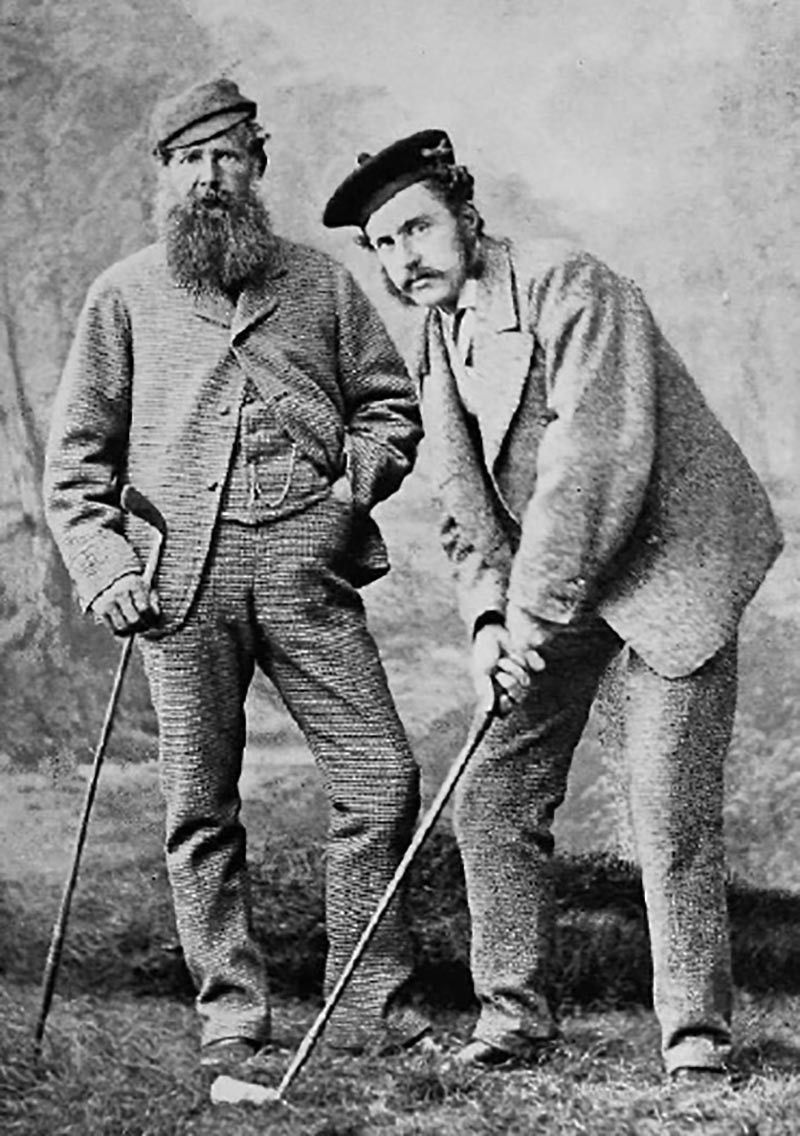 Young Tom Morris with his father