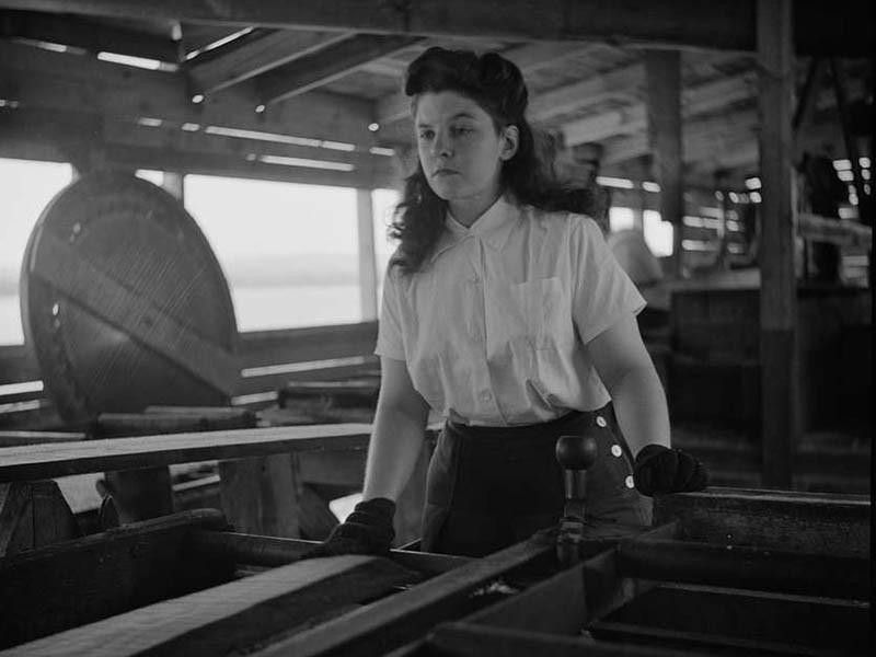 Young Woman Working in a Blouse