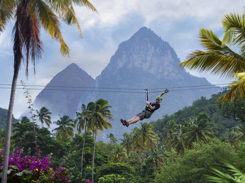 Ziplining in St. Lucia