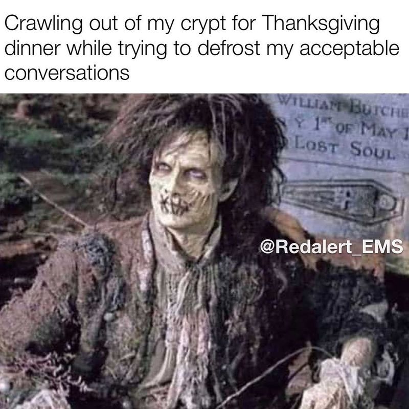 Zombie Thanksgiving meme